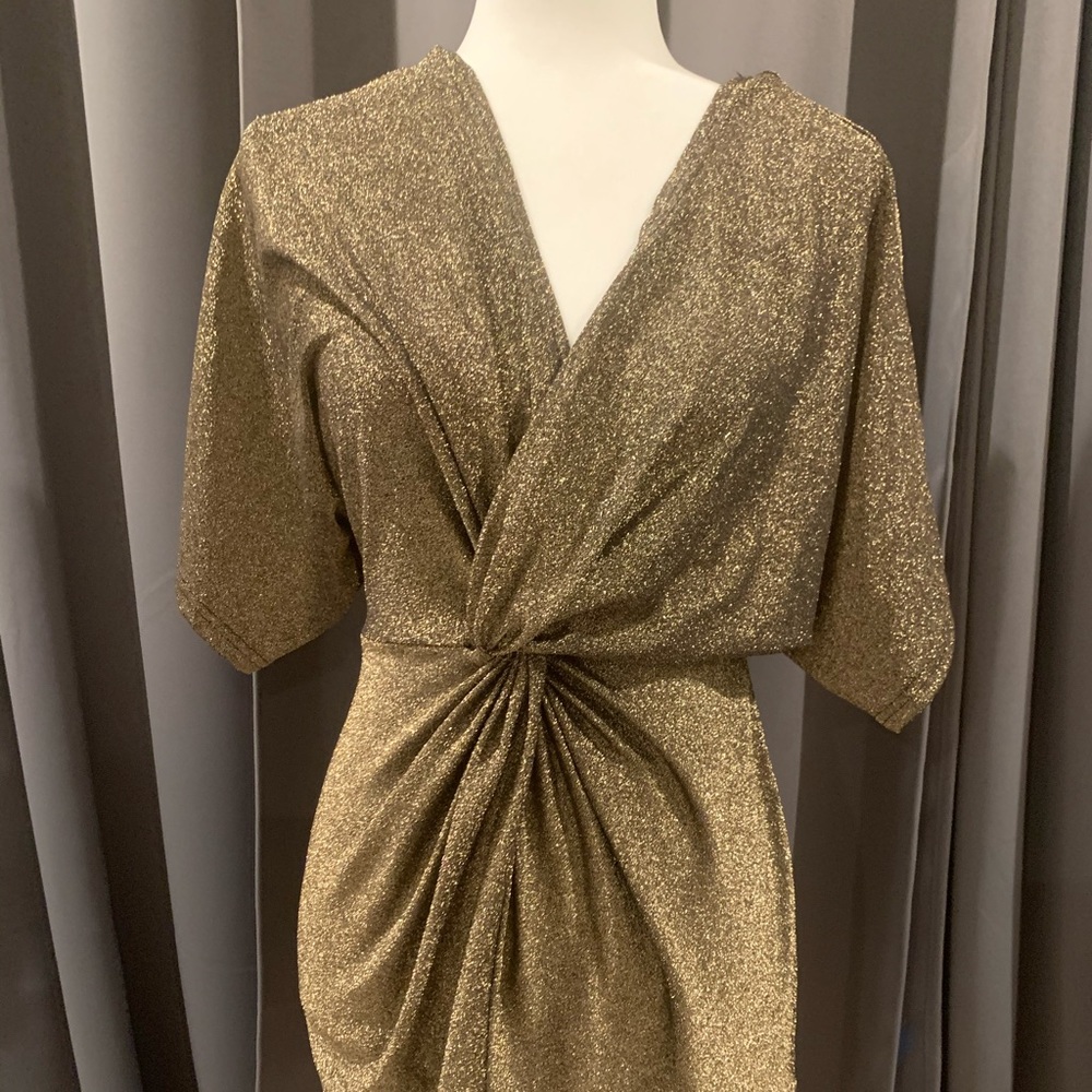Gold cocktail dress